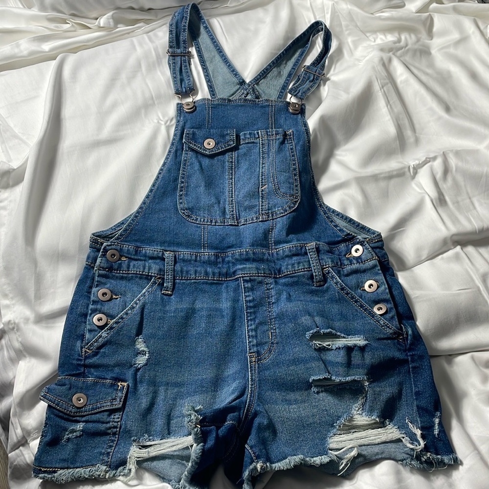 Denim Short Overalls Size M